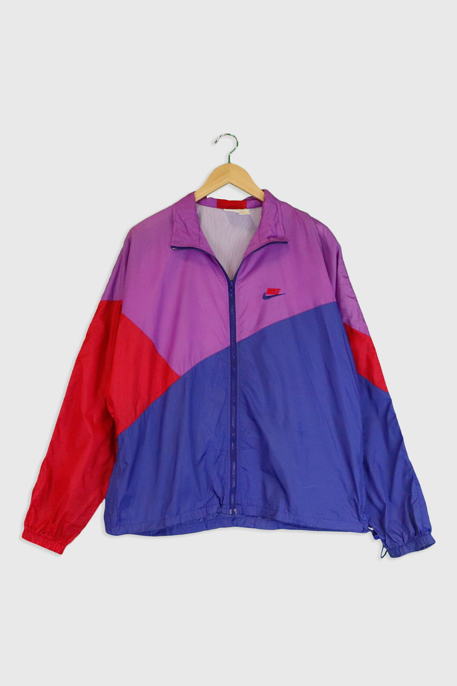 Vintage Nike Colour Block Full Zip Windbreaker Sz L