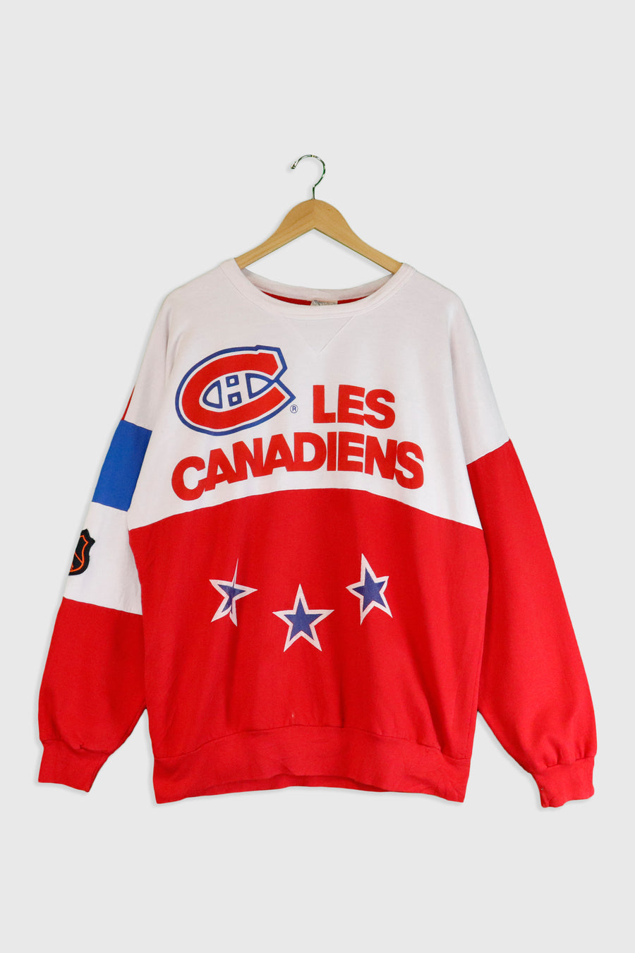Vintage NHL Montreal Canadiens 3 Star Sweatshirt Sz L