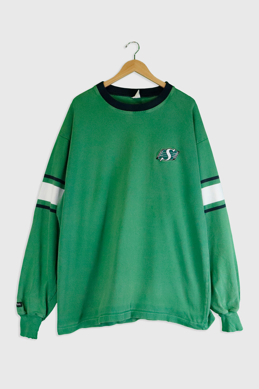 Vintage CFL Saskatchewan Roughriders Embroidered Sweatshirt Sz 2XL
