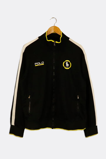 Vintage Polo Sport Zip Up Sports Sweater Horse Logo Sweatshirt Sz L