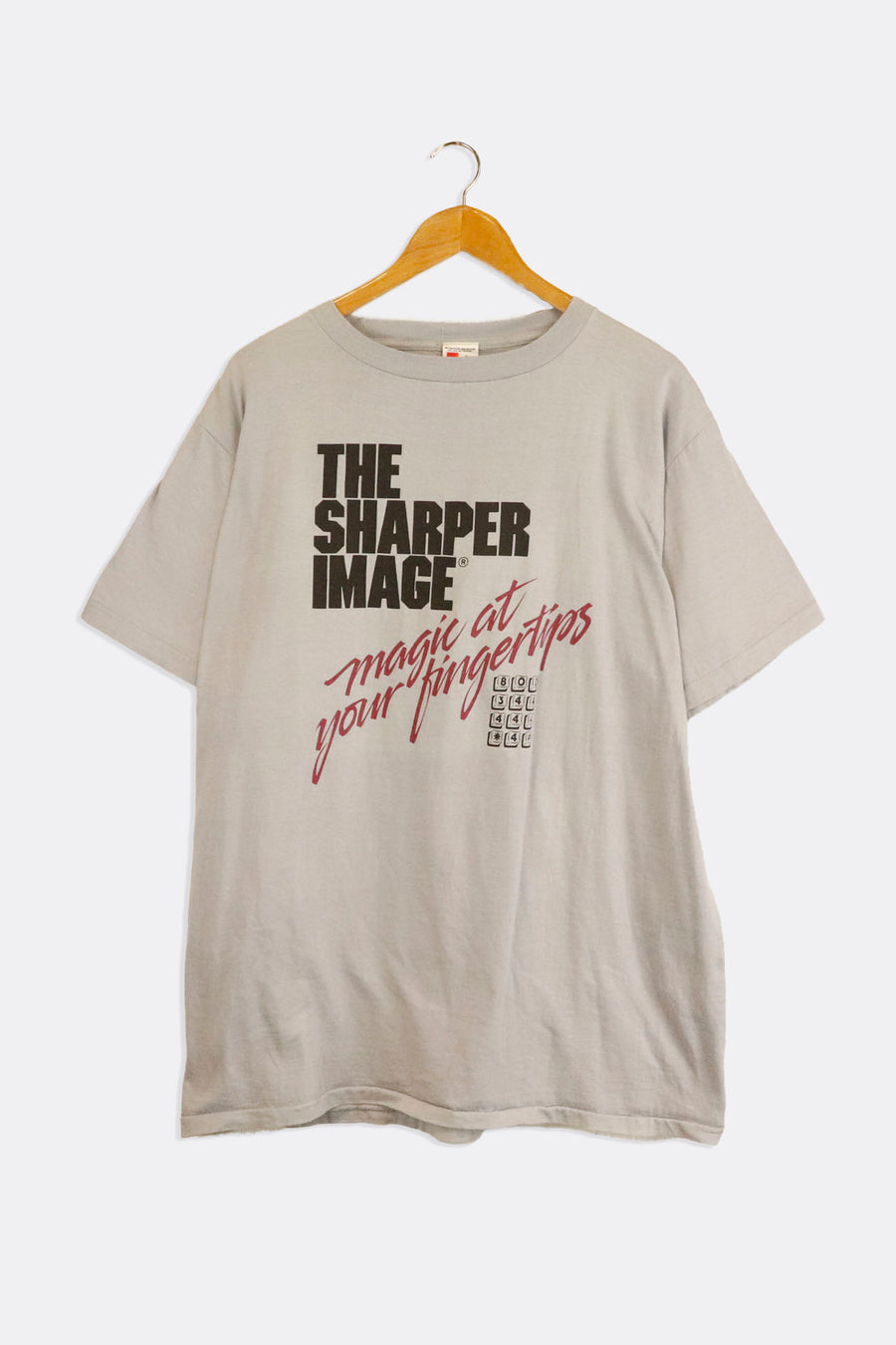 Vintage The Sharper Image Magic At Your Fingertips Phone Keypad Vinyl T Shirt Sz XL