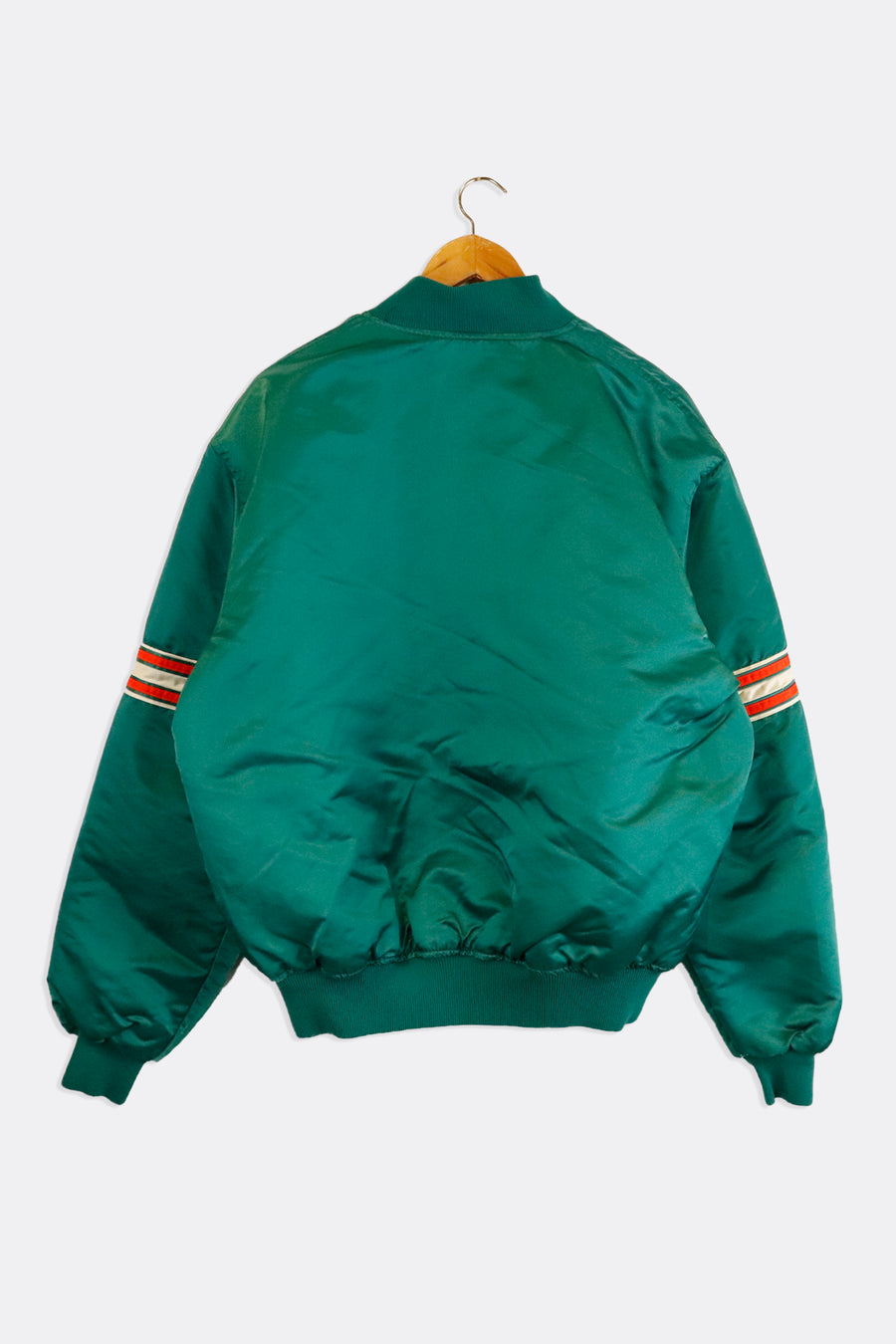 Vintage NFL Starter Miami Dolphins Authentic Pro Line Bomber Full Button Up Jacket Sz XL