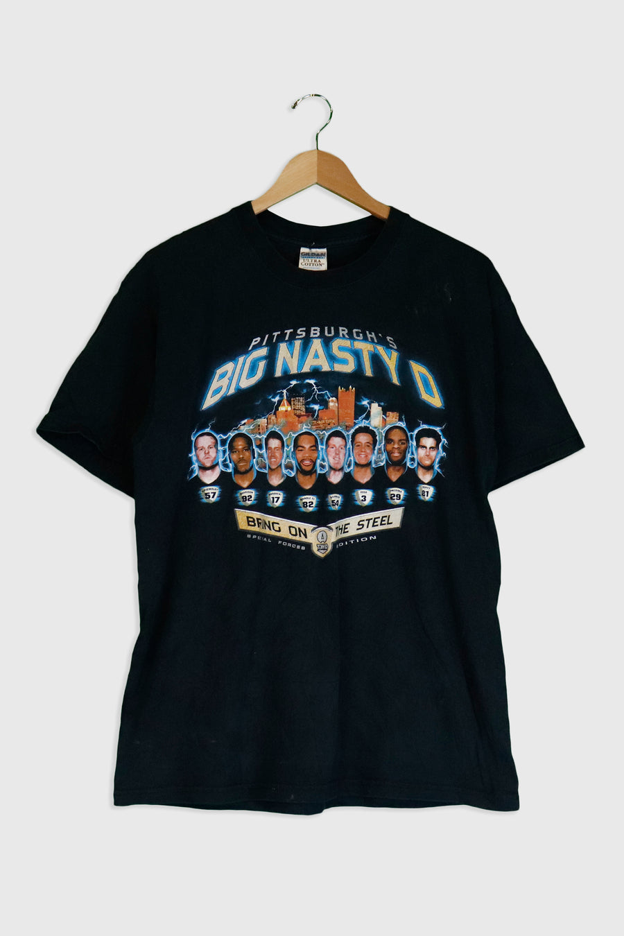 Vintage NFL Steelers Pittsburgh's Big Nasty D Special Forces Edition T Shirt Sz L