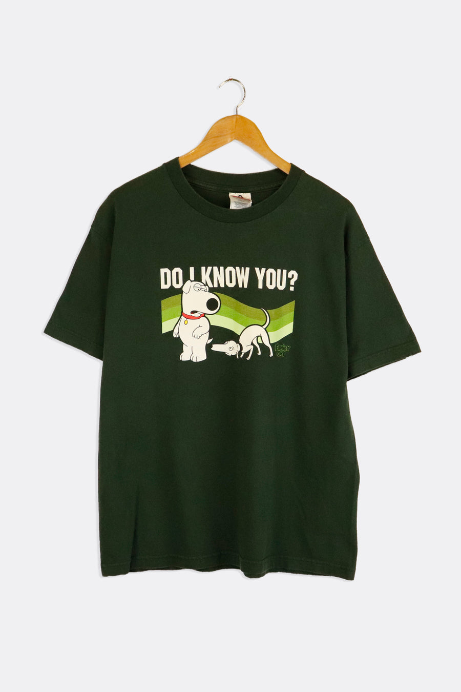 Vintage Family Guy Do I Know You Brian And Long Nose Doggo Sniffing Hello T Shirt Sz L