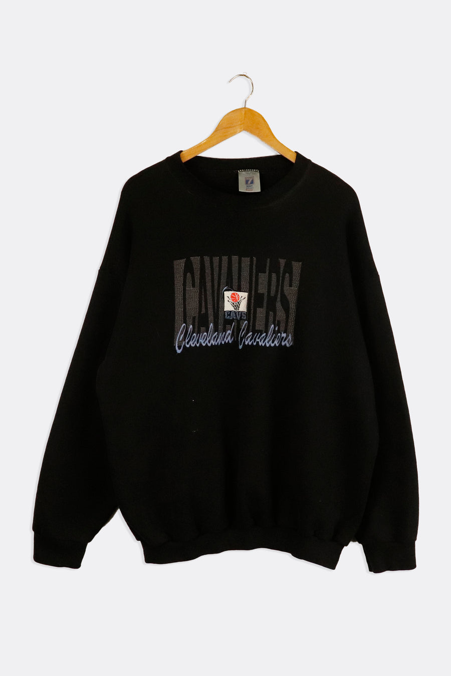 Vintage Logo 7 Cleveland Cavaliers Embroidered Spell Out Sweatshirt Sz XL