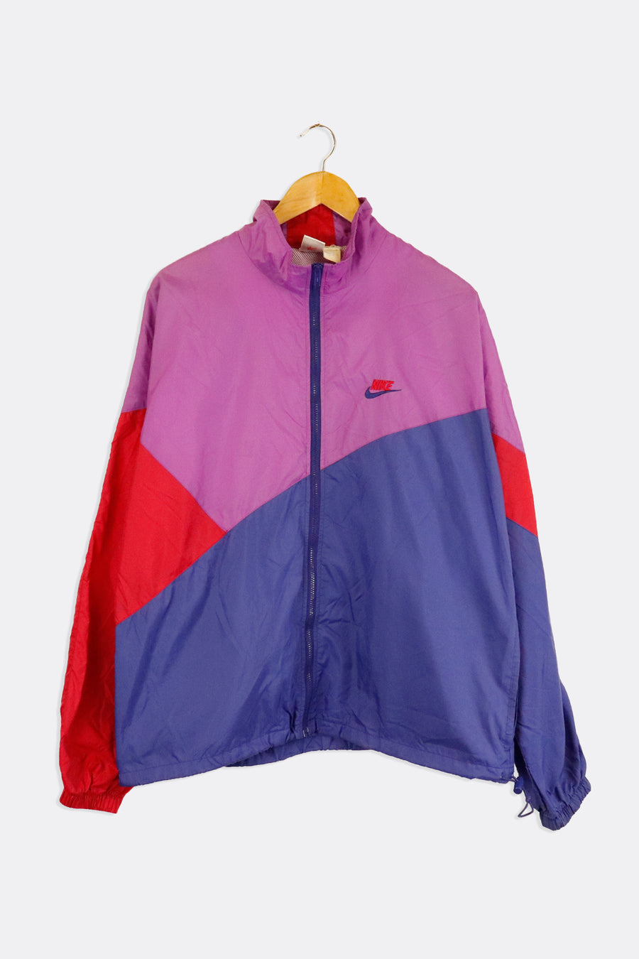Vintage Nike Color Block Full Zip Wind Breaker Tri Color Jacker Sz L