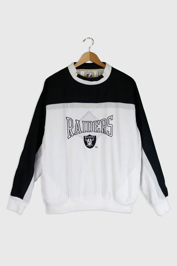 Vintage Logo7 NFL Las Vegas Raiders Quilted Sweatshirt Sz L
