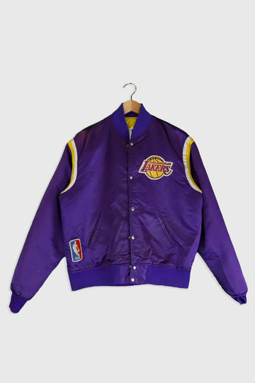 Vintage NBA Starter LA Lakers Front Patch Bomber Jacket Sz L