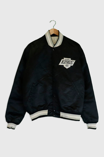 Vintage NHL Starter LA Kings Full Snap Button Bomber Jacket Sz XL