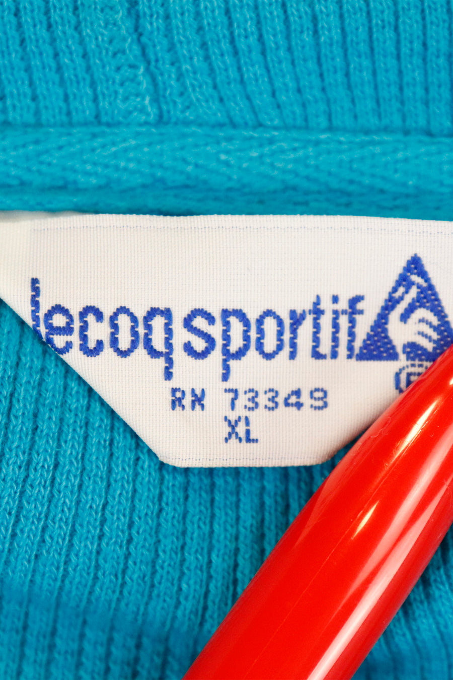 Vintage Le Coqsportif Simple Ebroidered Roster On Front Embroidered Lettering On Back Sweatshirt Sz XL