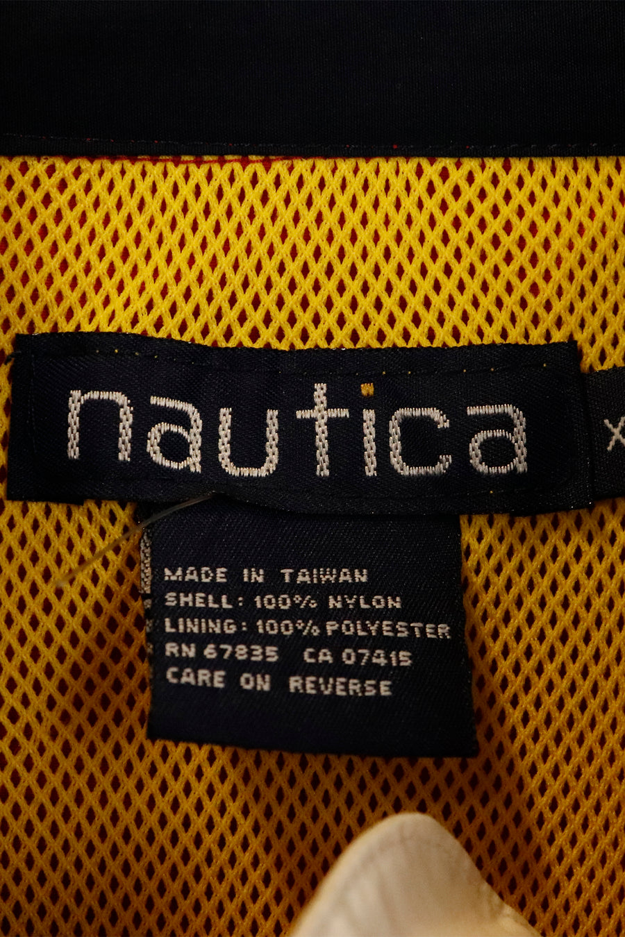 Vintage Nautica Full Zip Rain Jacket Removable Hood Outerwear Sz XL