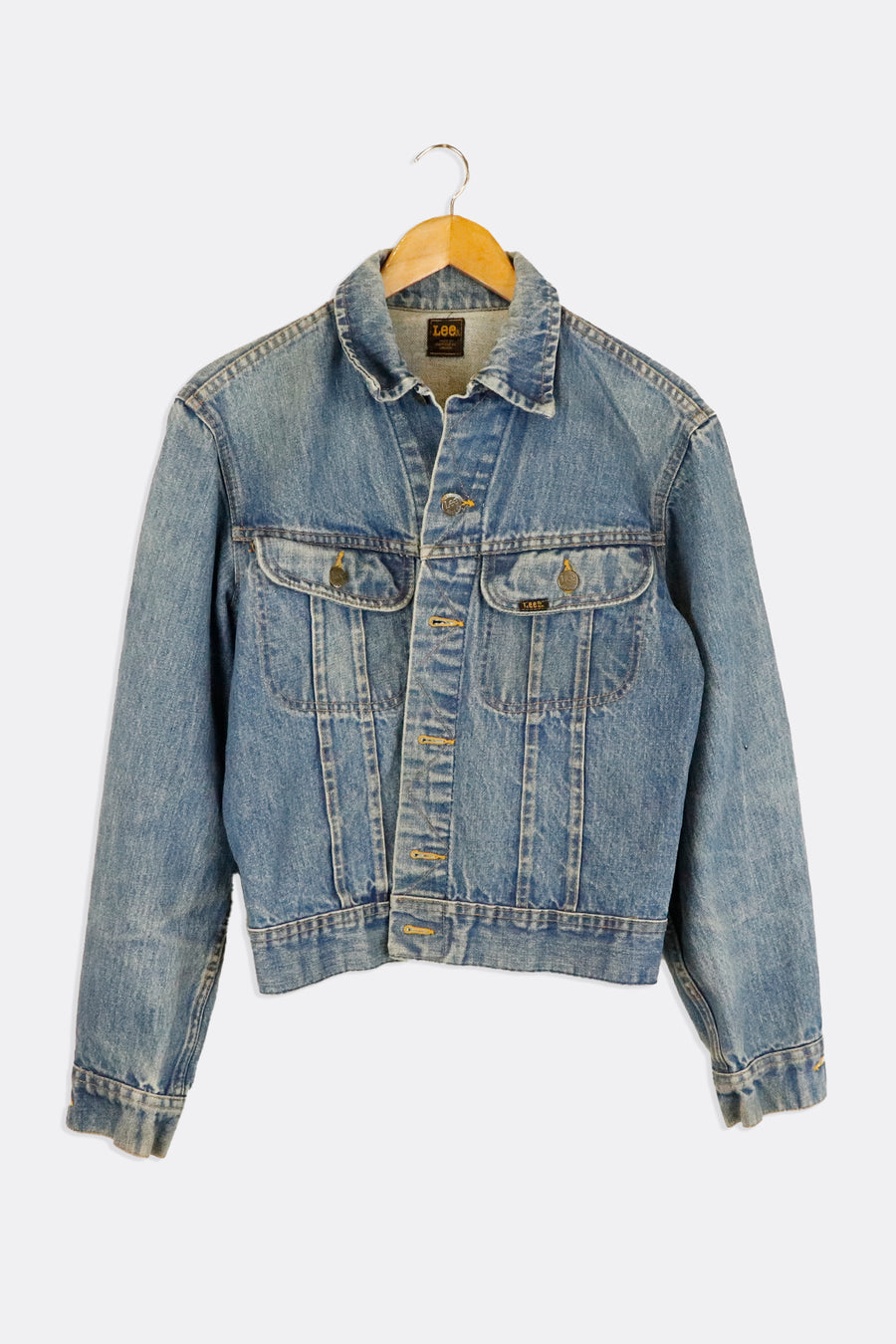 Vintage Lee Medium Shade Denim Full Button Up Jacket Outerwear