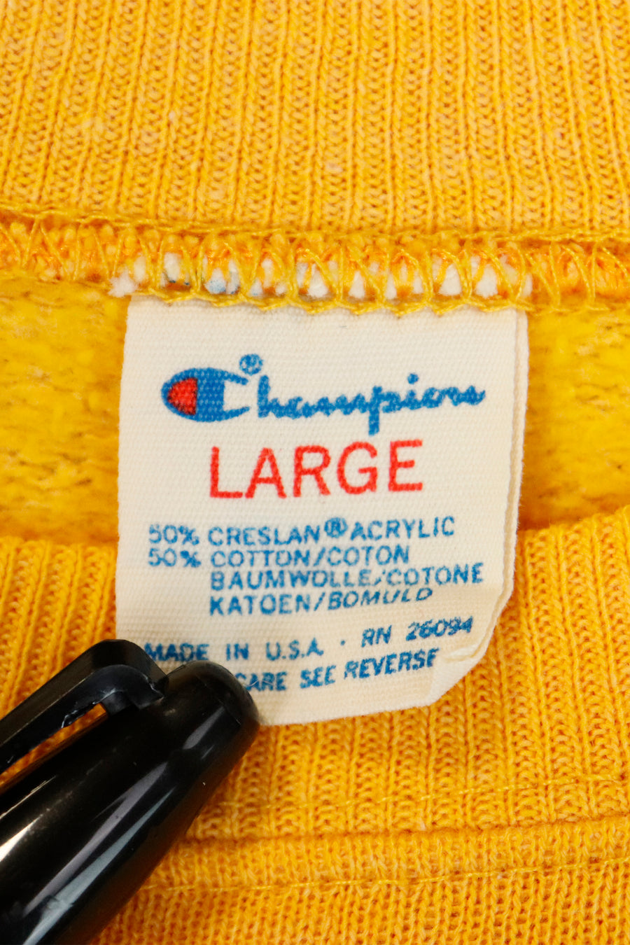 Vintage Champion Concordia College Velvet Lettering Sweatshirt Sz L