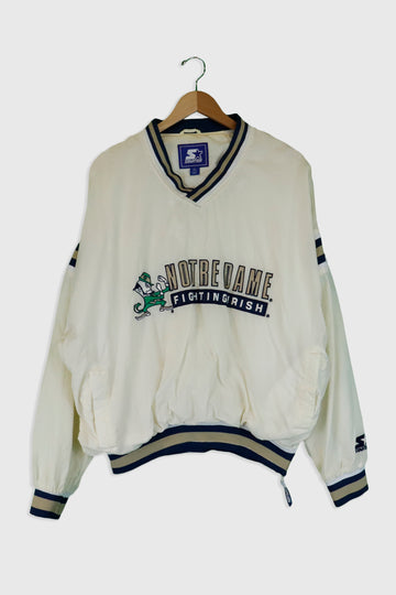 Vintage Starter Notre Dame 'Fighting Irish' V Neck Windbreaker Sz XL