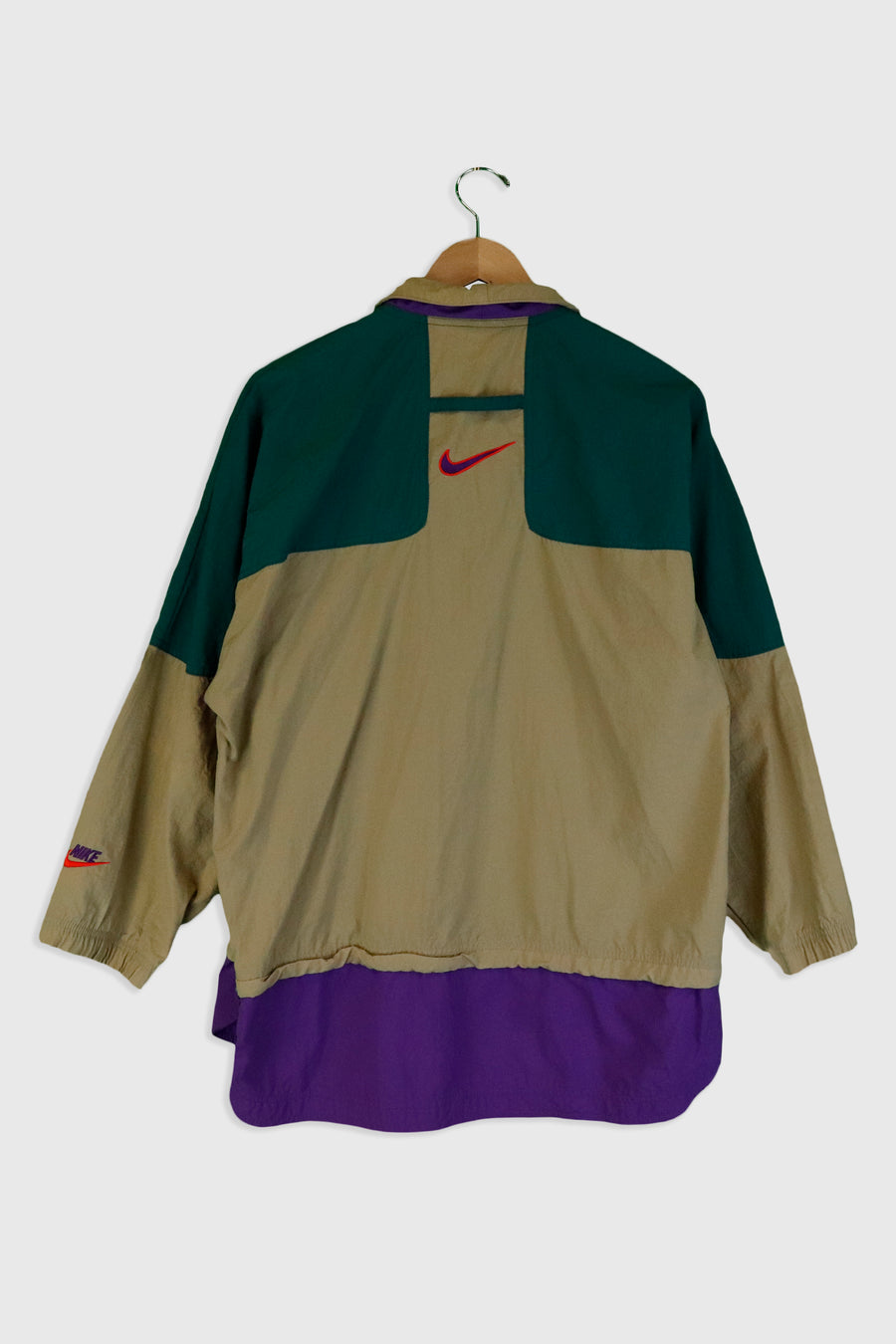 Vintage Nike Colour Block Front Mesh Pouch Windbreaker Sz S