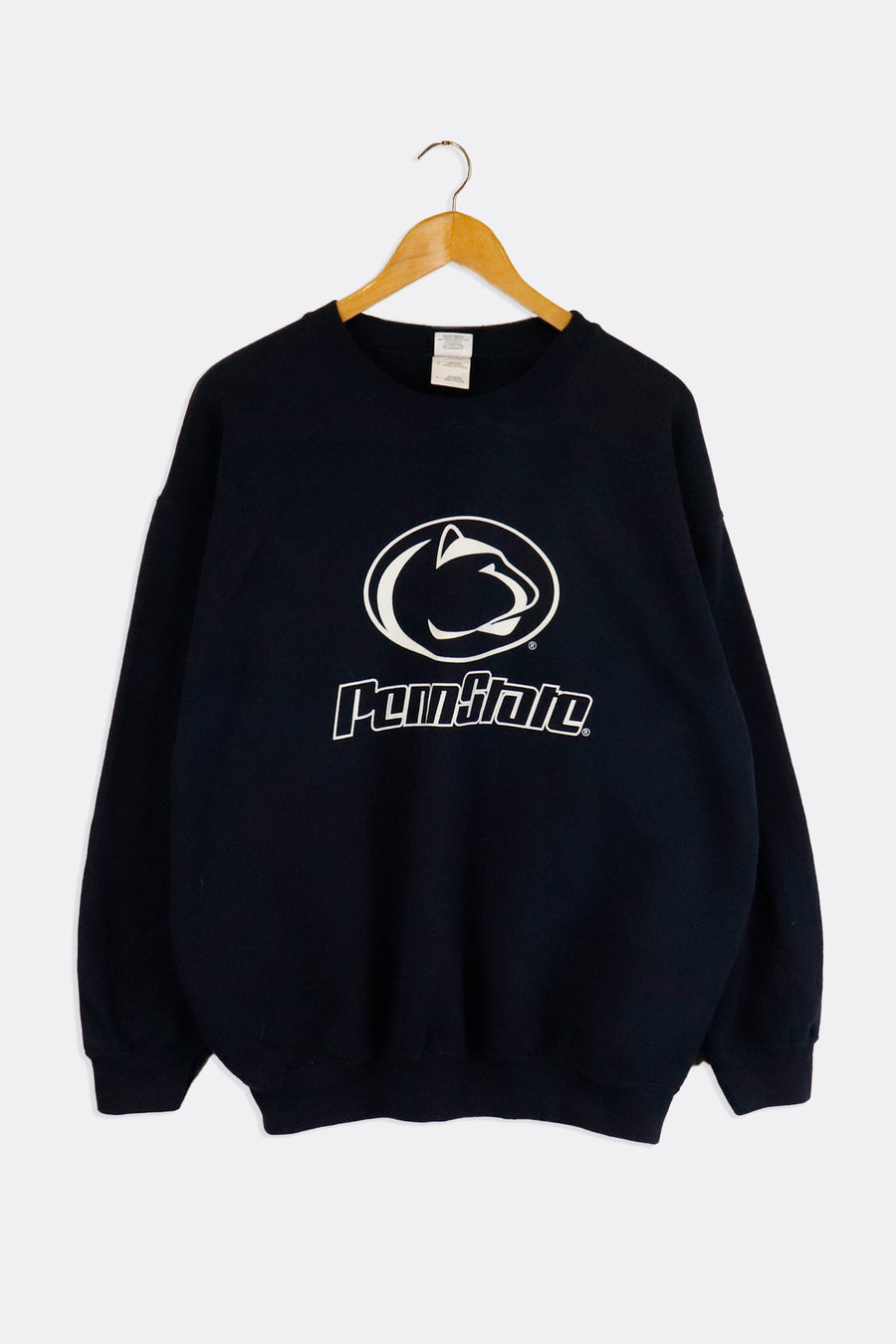 Vintage Penn State Vinyl Simple Circle Logo And Outline Font Sweatshirt Sz L