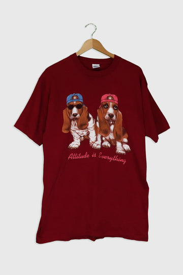 Vintage 'Attitude Is Everything' Hound Dog T Shirt Sz L