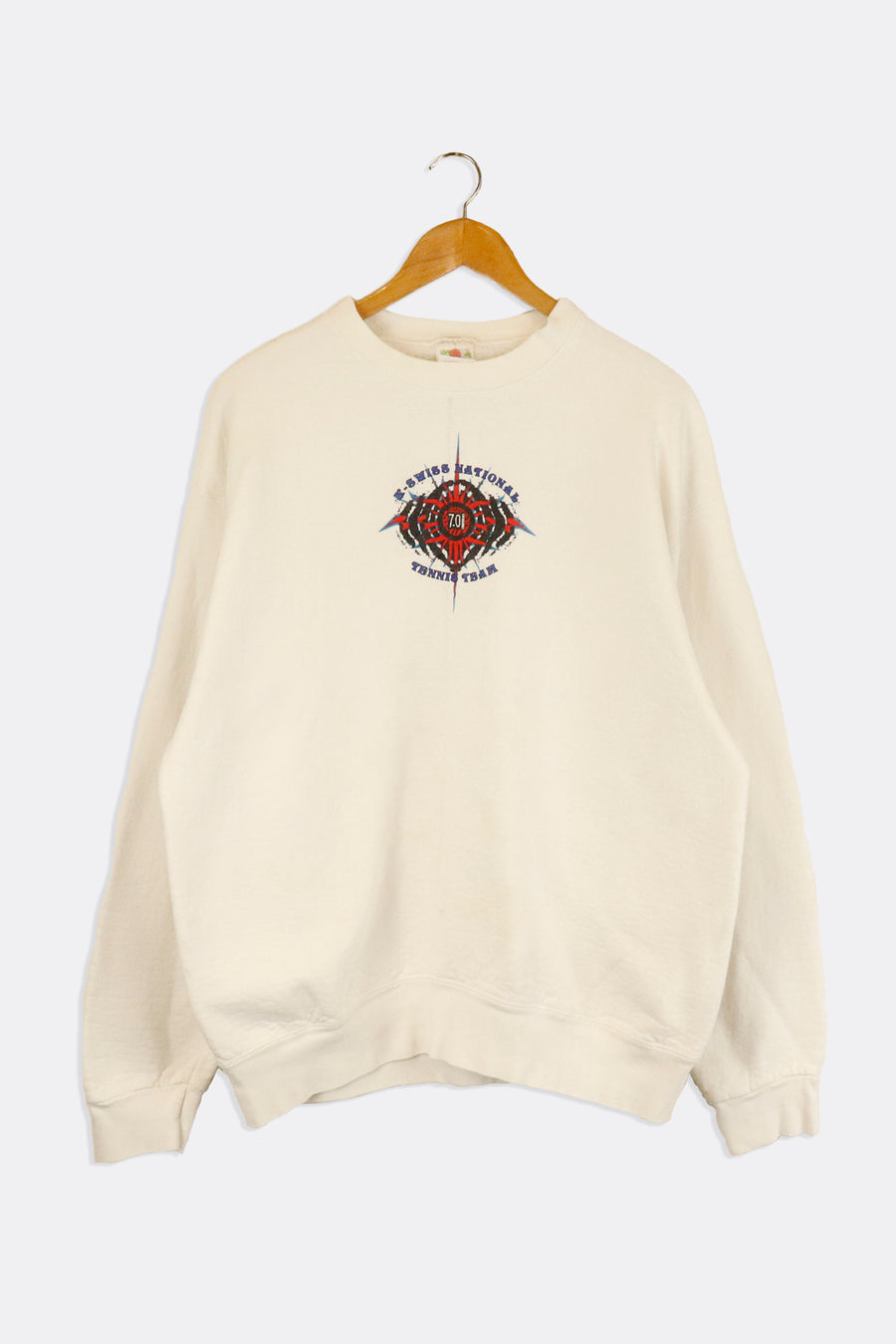 Vintage K-Swiss Tennis National Team Abstract Colourful Sun Graphic Sweatshirt Sz XL