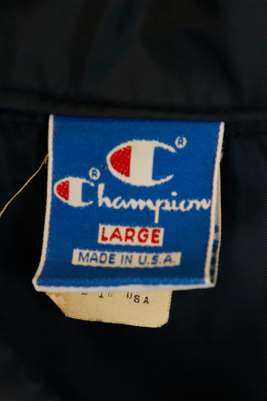 Vintage Champion Notre Dame Thin Full Button Up Windbreaker Vinyl Logo Outerwear Sz L