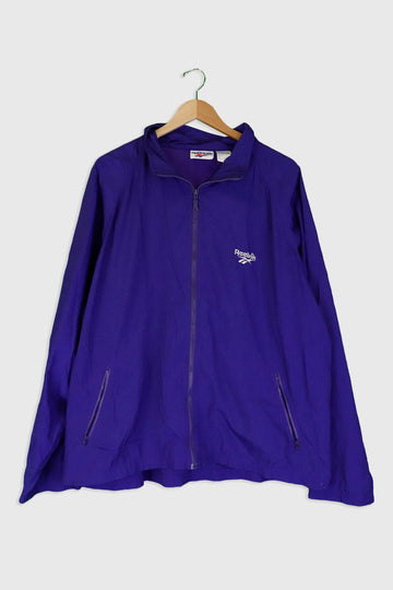 Vintage Reebok Full Front Zip With Zip Pockets Windbreaker Sz XL