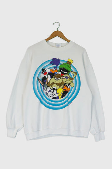 Vintage 1993 Looney Tunes Mad Face Sweatshirt Sz XL