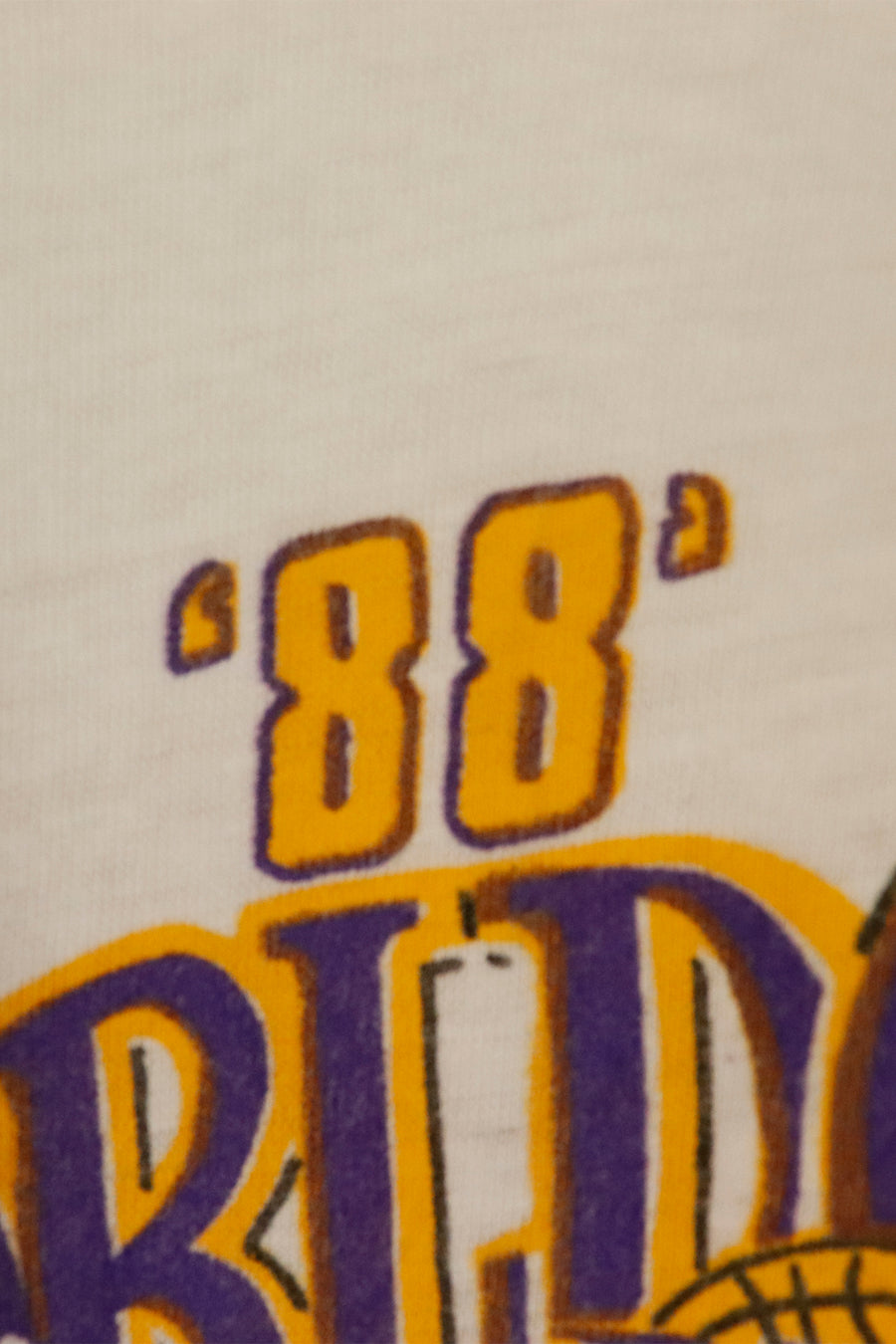 Vintage 1987 NBA Los Angeles Lakers World Champs Back To Back Charactures T Shirt
