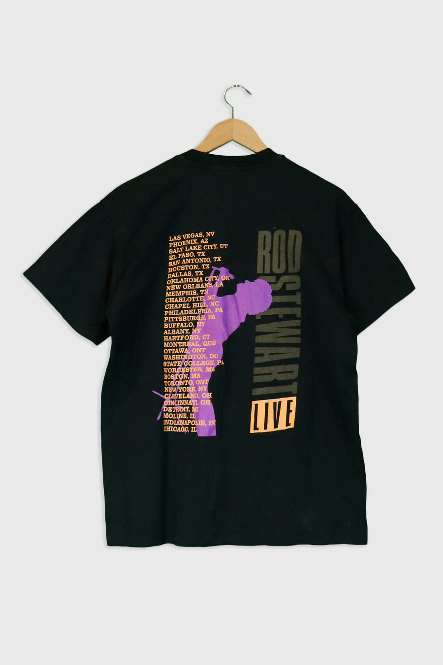 Vintage Rod Stewart Live T Shirt Sz L