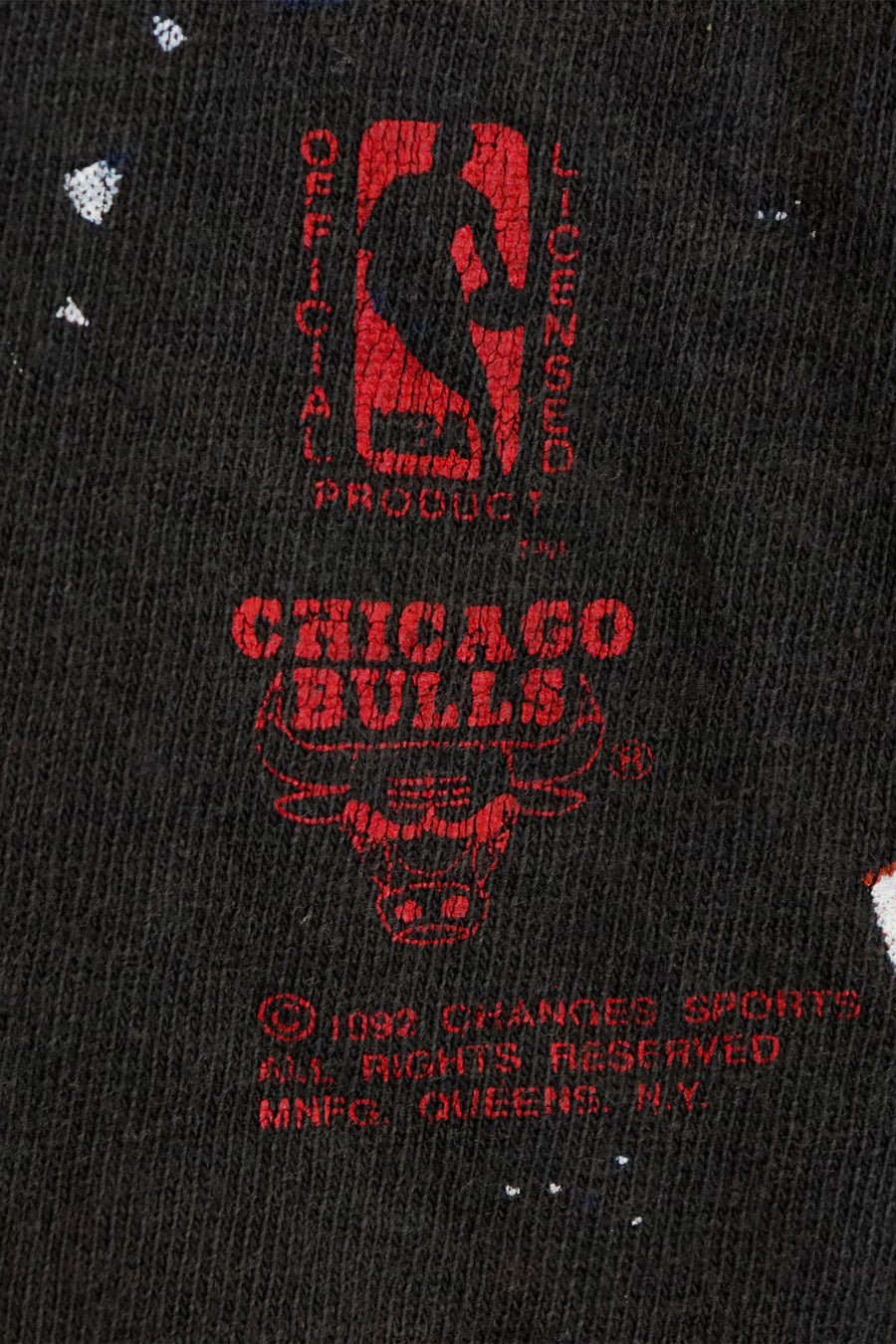 Vintage NBA Chicago Bulls Shattered Glass T Shirt Sz L