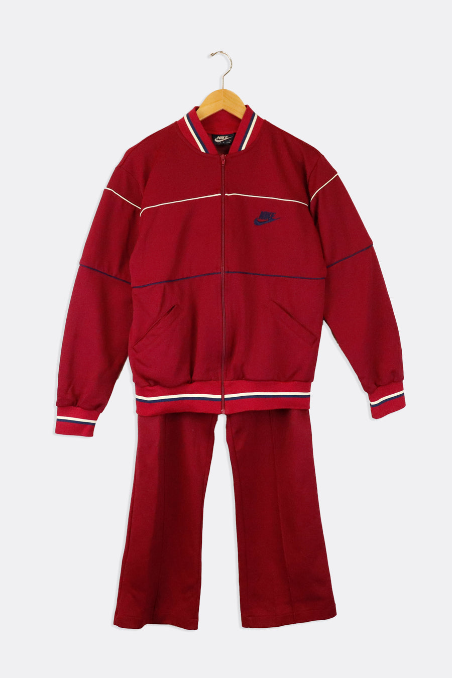 Vintage Nike Two Piece Set Zip Up Embroidered Sport Jacket And Matching Pants Sweatshirt Sz M