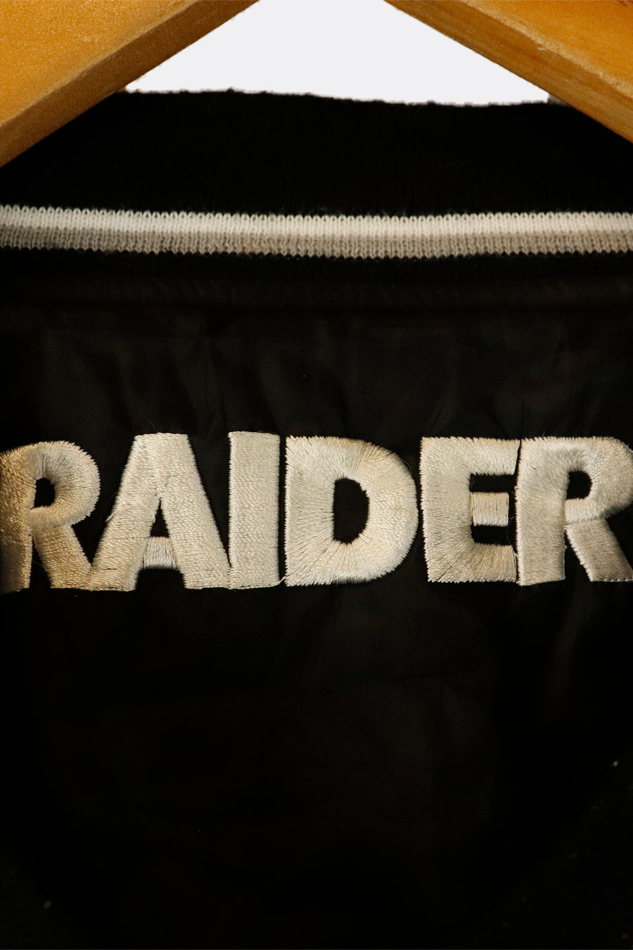 Vintage NFL Los Angeles Raiders Pullover Warm Up Jacket Reversable Embroidered Outerwear