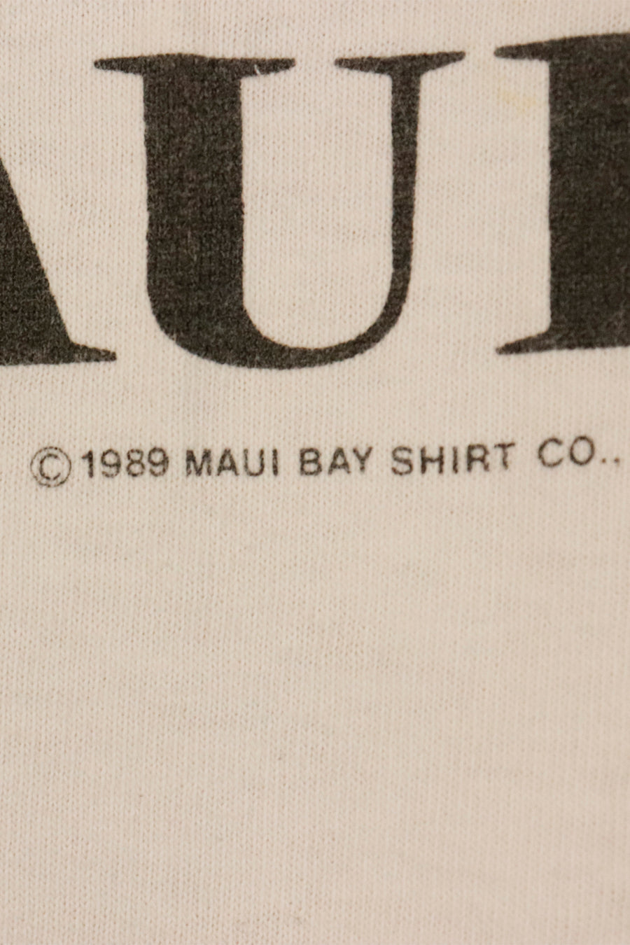 Vintage 1989 Maui Bay Shirt Fish Kiss Graphic T Shirt Sz XL