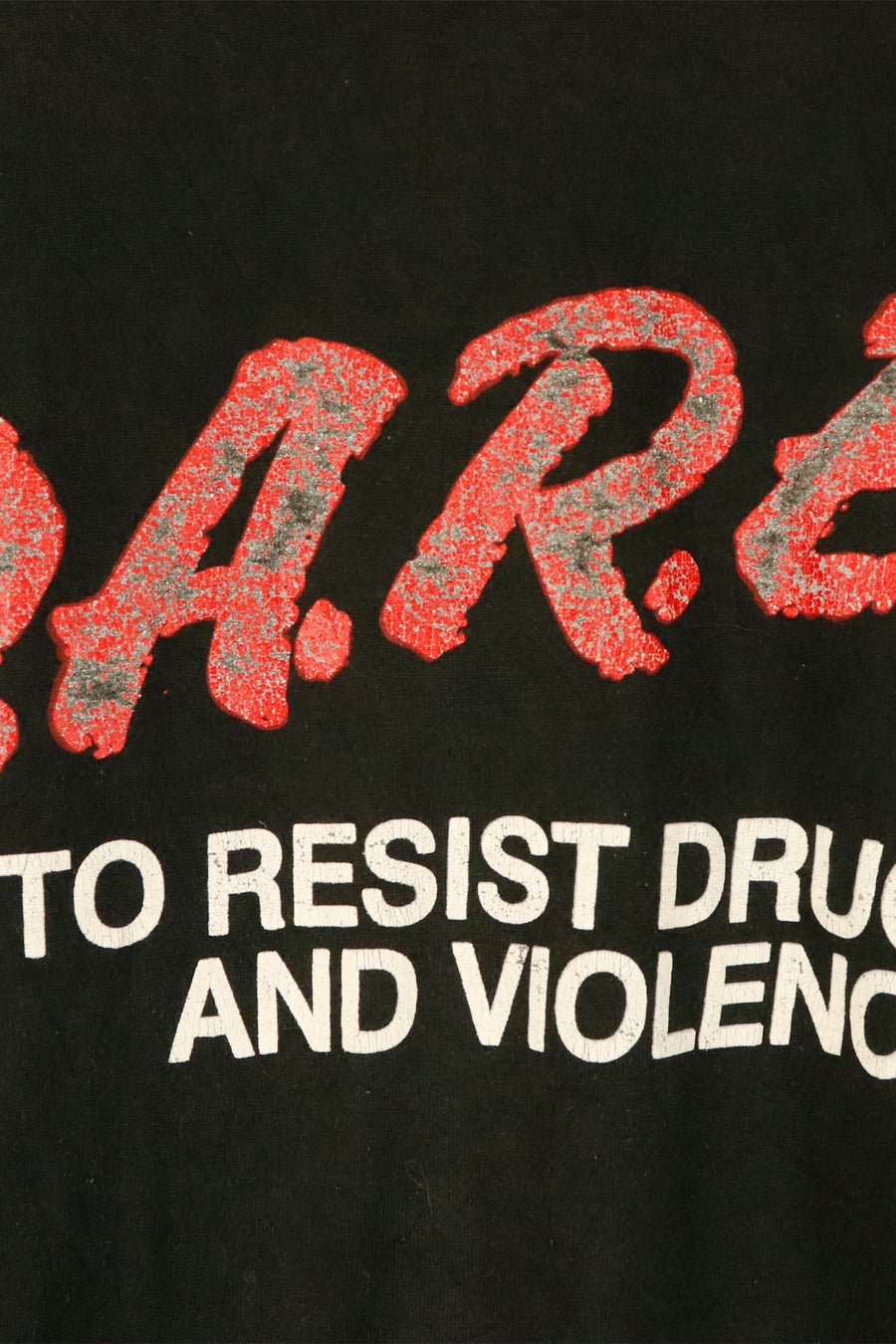 Vintage D.A.R.E. To Resist Drugs And Violence Distressed Vinyl Lettering T Shirt Sz L