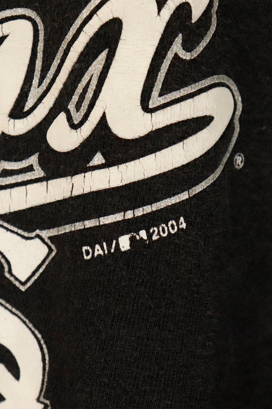 Vintage 2004 MLB Chicago White Sox Baseball Club White Lettering Graphic T Shirt Sz XL