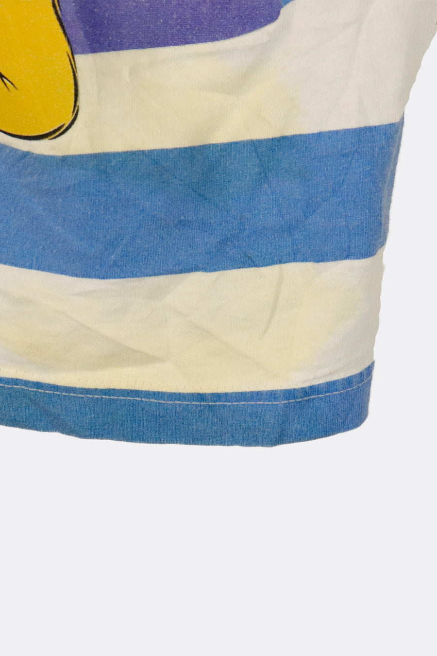 Vintage Winnie The Pooh Deep In Thought Striped Graphic T Shirt