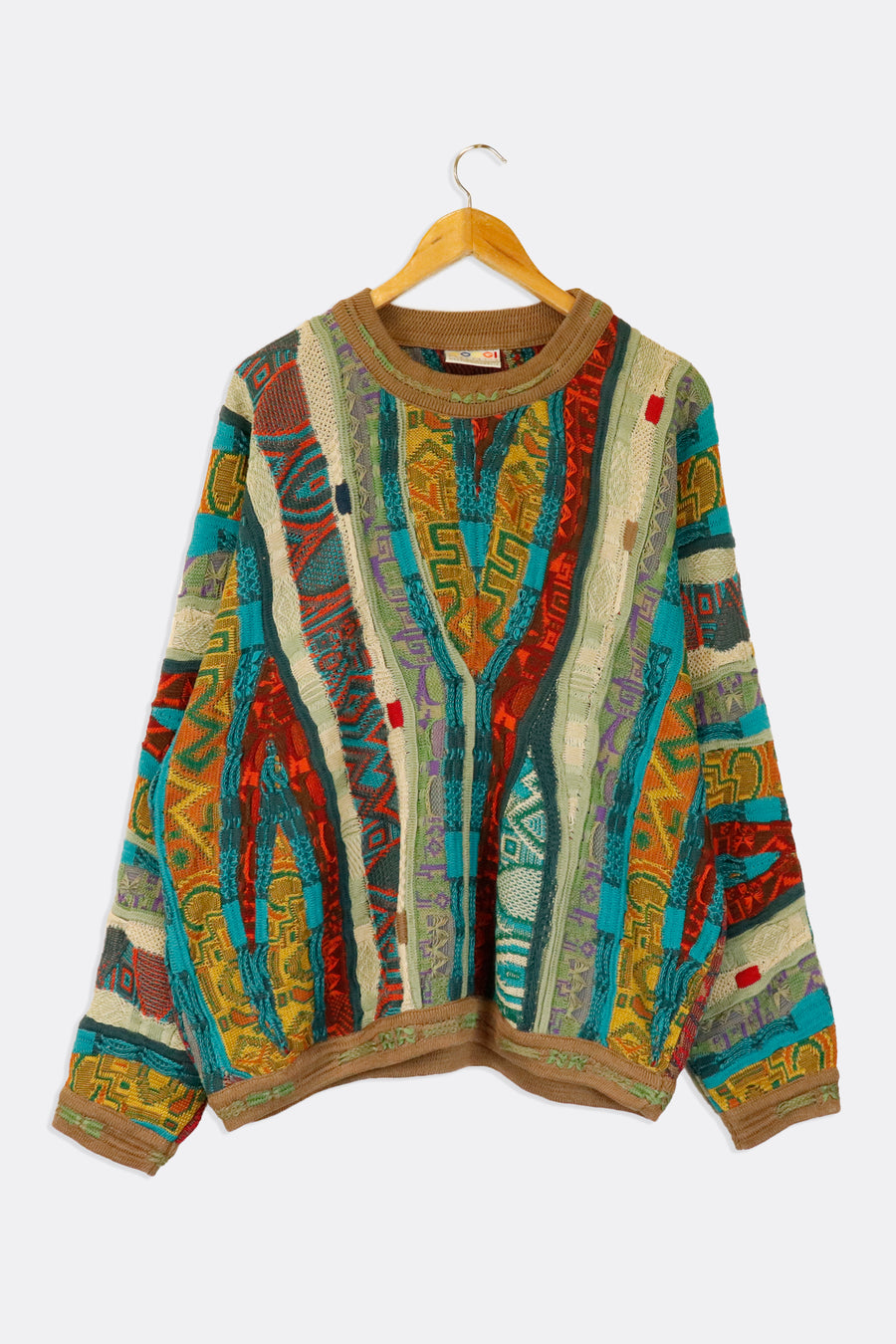 Vintage Authentic Coogi Made In Australia Multi Colored Sweatshirt Sz L