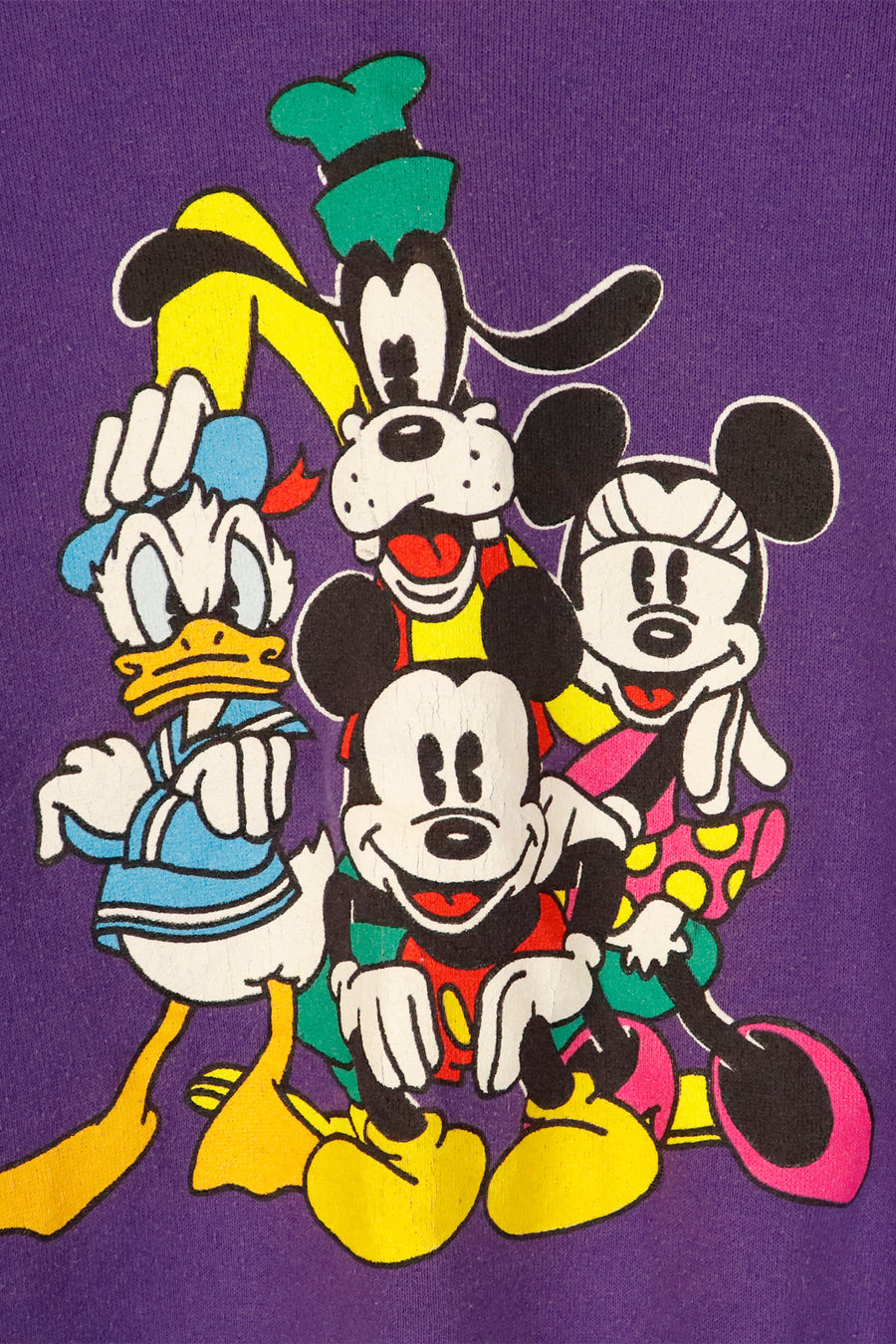 Vintage Disney Character Minnie Mickey Donald Goofy Graphic Sweatshirt Sz XL