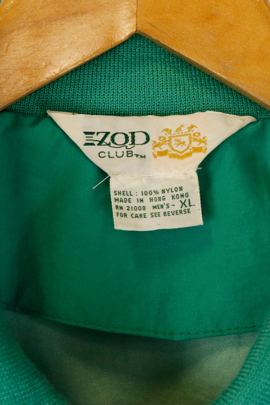 Vintage Lacoste Logo Zod Club Full Zip Drawstring Waist Lightweight Jacket Sz XL