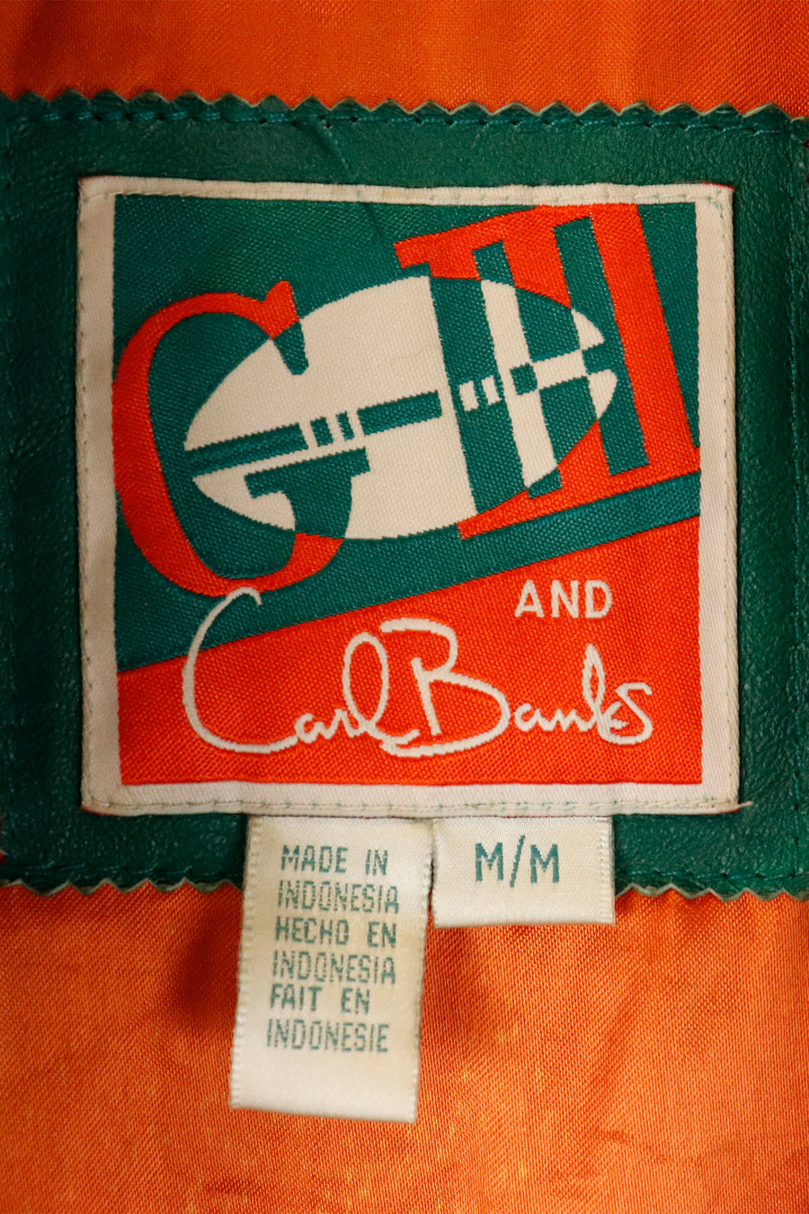 Vintage NFL Miami Dolphins Bomber Full Zip Embroidered Patches Full Button Up Jacket Sz M