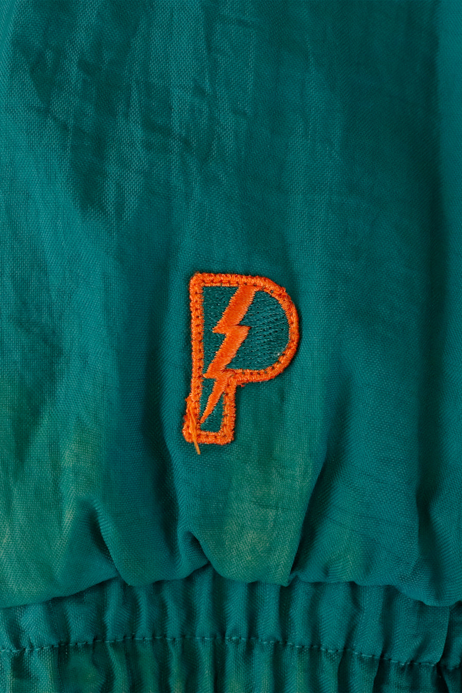 Vintage Nfl Miami Dolphins Full Zip Reversable Embroidered Patches Puff Jacket Quarter Collar Jacket