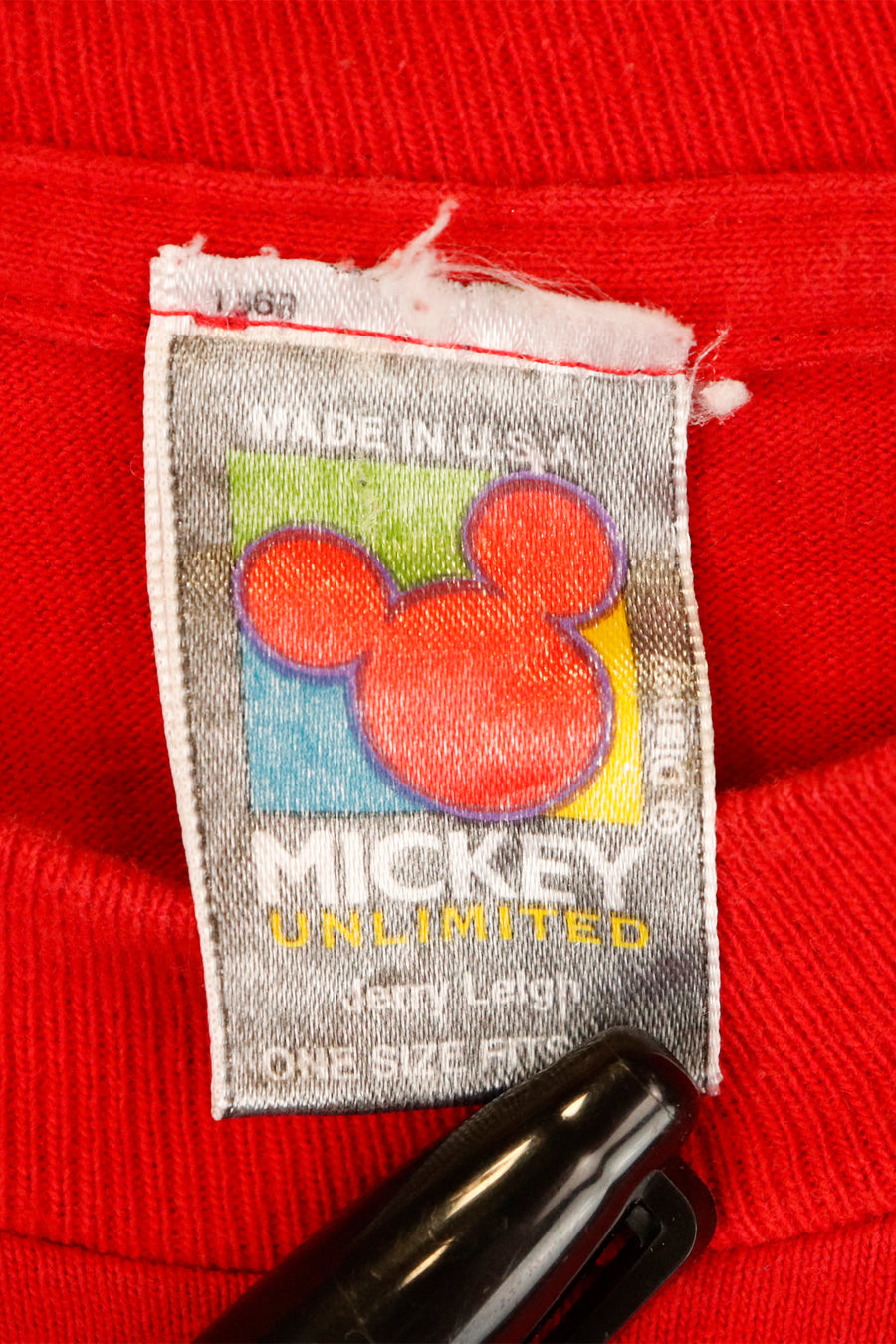 Vintage Disney Athletic Department International Mickey Number 96 Mickey Mouse In Blue Tones Vinyl T Shirt