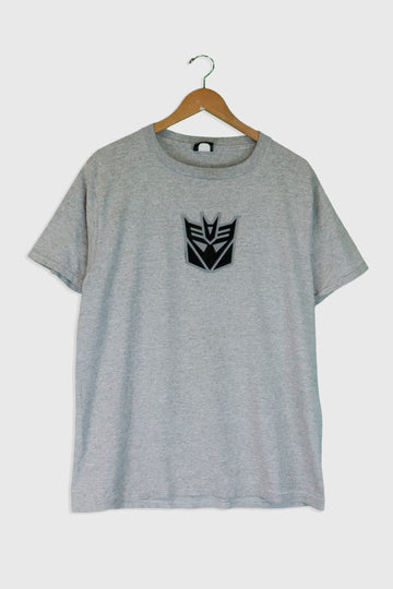 Vintage 1999 Transformers Decepticon Symbol T Shirt Sz L