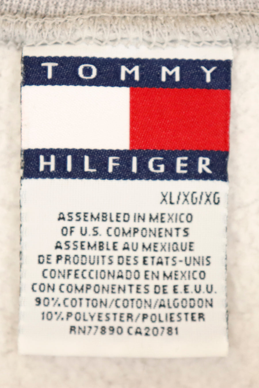 Vintage Tommy Hilfiger Tommy Simple Navy Font With Rectangle Logo Above Sweatshirt Sz XL