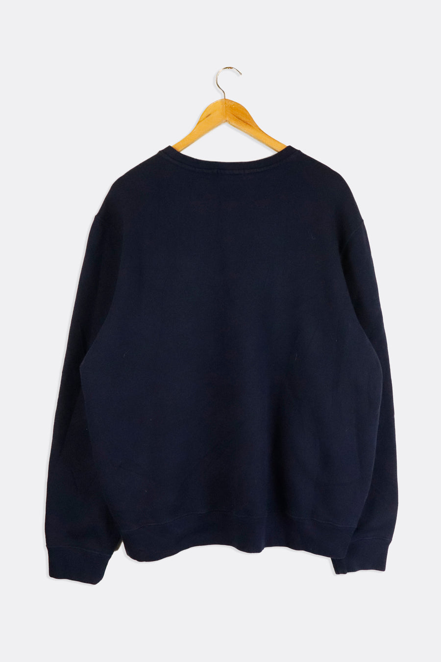 Vintage Ralph Lauren Polo Simple Navy Pullover Yellow Embroidered Logo Sweatshirt Sz XL