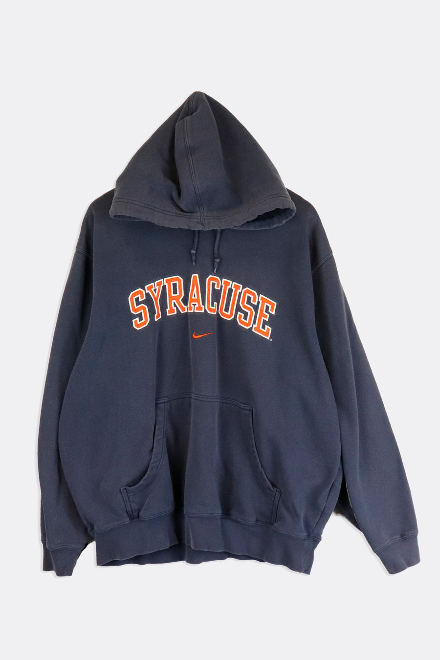 Vintage Nike Syracuse Embroidered Orange Font Outlined In White With Nike Logo Hooded Sweatshirt Sz L