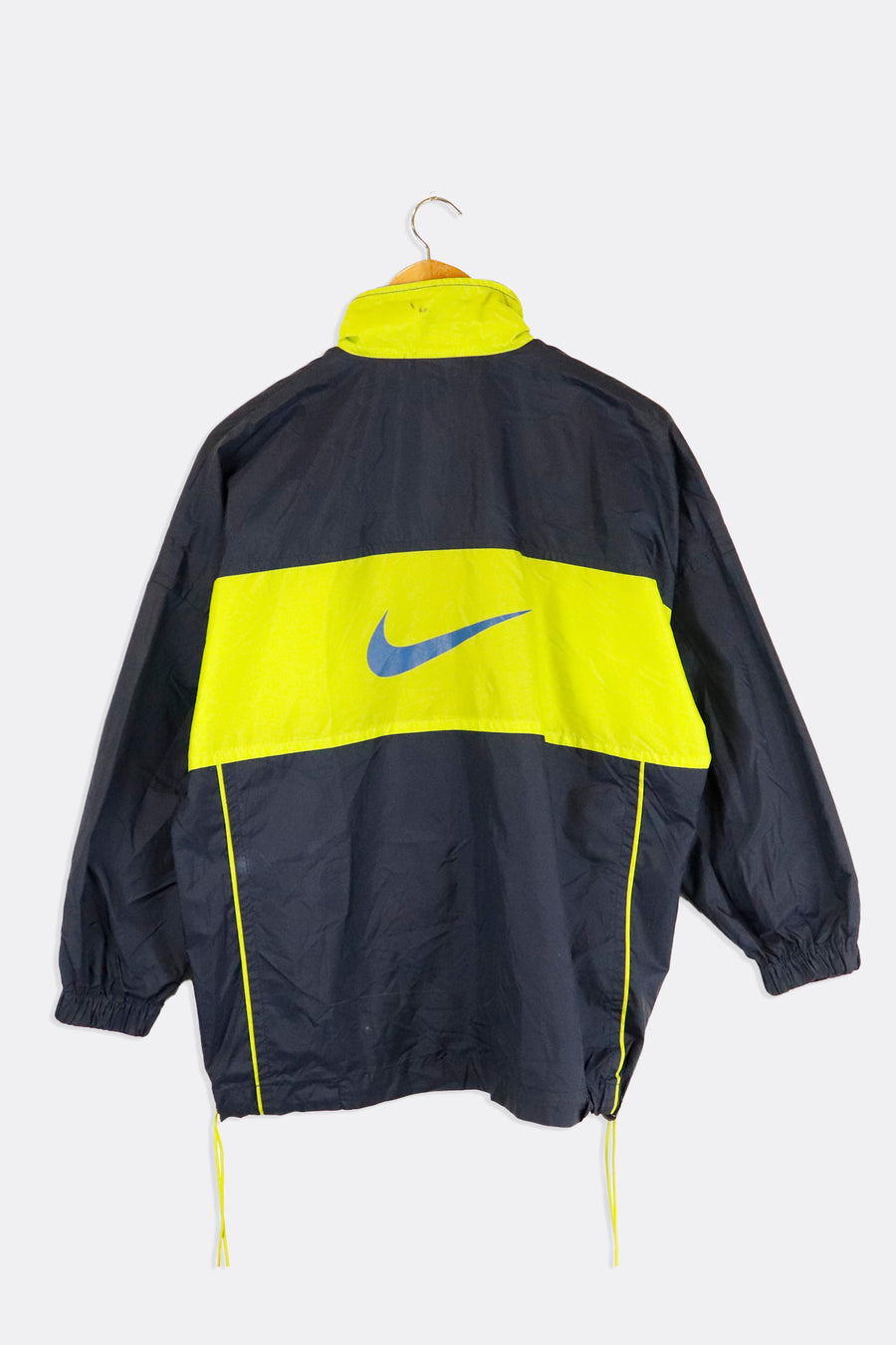 Vintage Nike Full Zip Green And Navy Colour Block Windbreaker Outerwear Sz L