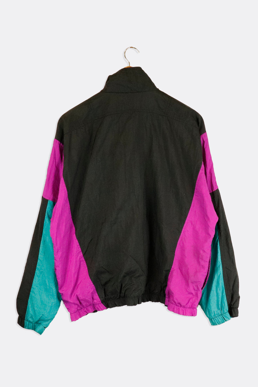 Vintage Nike Full Zip Blue Black And Purple Colour Block Embroidered Windbreaker Outerwear Sz L