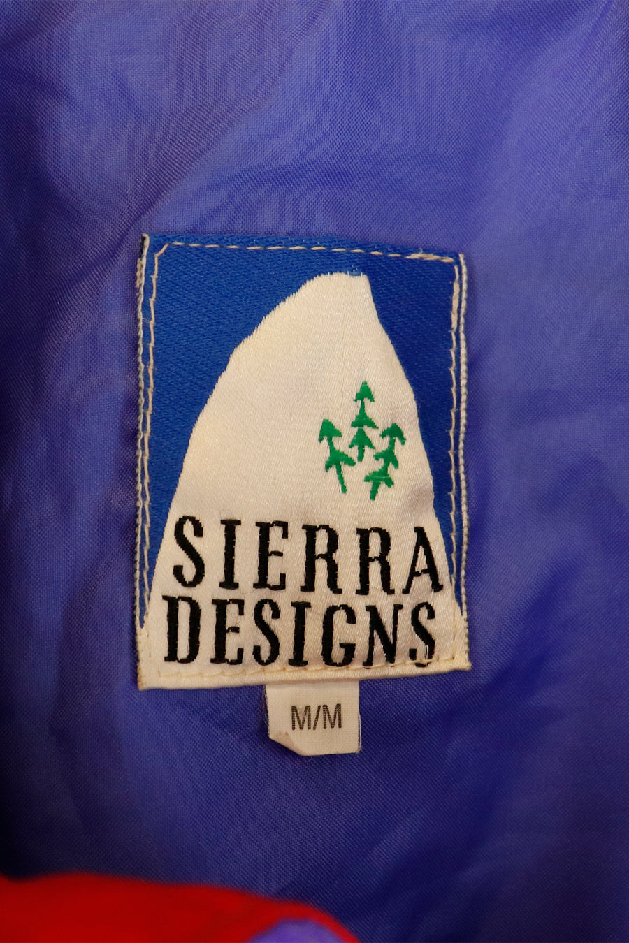 Vintage Sierra Designs Half Zip Purple And Red Colour Block Kangaroo Pouch Outerwear Sz M