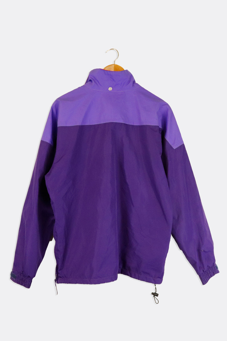 Vintage Sierra Designs Half Zip Purple And Red Colour Block Kangaroo Pouch Outerwear Sz M