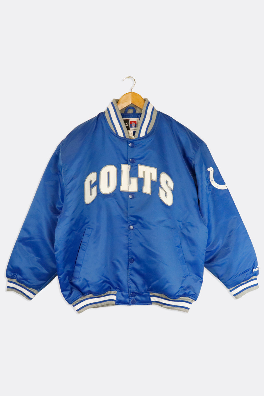Vintage NFL Indianapolis Colts Bomber Satin Jacket M + L