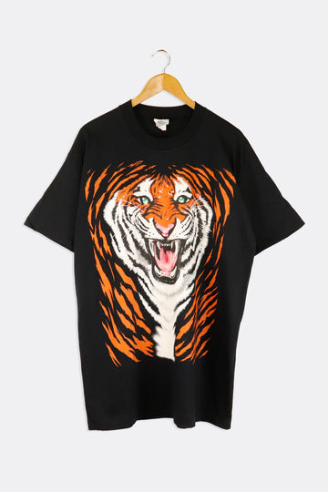 Vintage Deadstock Roaring Tiger Graphic Vinyl T Shirt Sz L